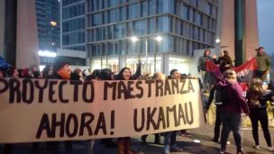 Protesta de pobladores en la Alameda generó alta congestión en el lugar