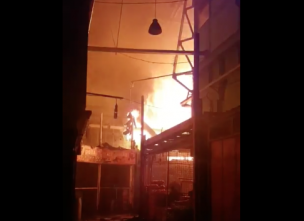 Incendio en Mercado Cardonal de Valparaíso moviliza amplio operativo