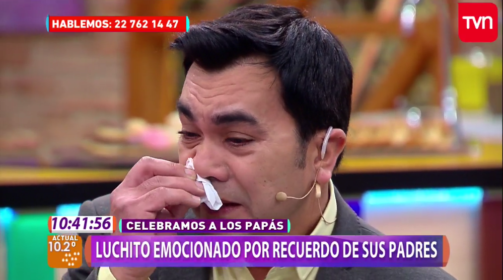 Luis Sandoval rompe en llanto en el “Muy Buenos Días” de TVN al recordar a su papá