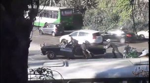 El video que podría explicar que el auto presidencial quedara en panne en Valparaíso