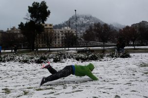 [VIDEO] Usuarios en redes sociales festejan caída de nieve en Santiago