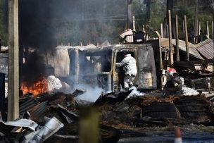 Gobierno invocará la Ley Antiterrorista por quema de 29 camiones en San José de la Mariquina