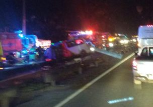 Cuatro personas fallecidas deja accidente en la Ruta 5 Norte