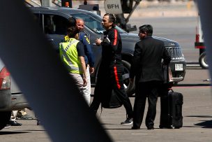 [VIDEO] Pizzi regresa de su gira por Europa con buen semblante y ya alista la nómina