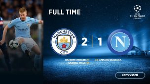 City de Bravo vence a Napoli y sigue firme en la Champions