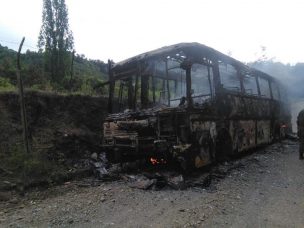 Queman bus que se dirigía a buscar votantes en Malleco