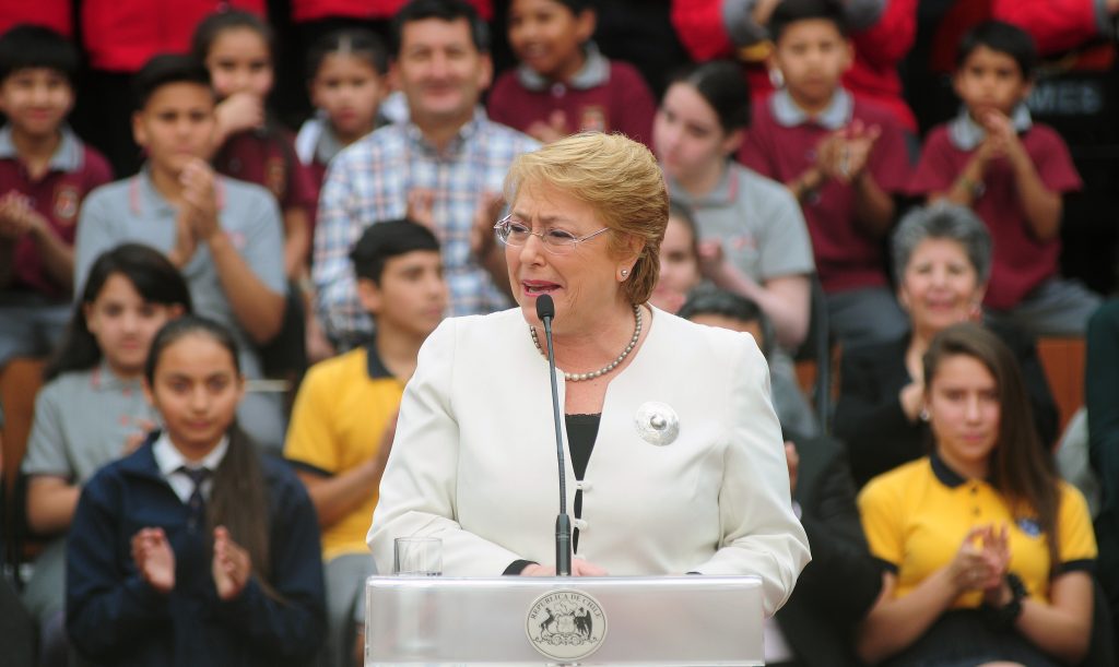 Presidenta de la República, Michelle Bachelet, promulga la ley “Nueva Educación Pública”