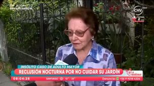 Mujer de 80 años recibió condena a reclusión nocturna por no podar su jardín