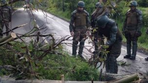 Corte de camino entre Collipulli y Pemehue, marca el inicio de la jornada electoral en La Araucanía