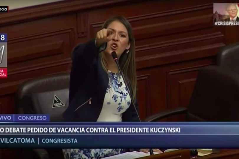 Diputada peruana en sesión contra Kuczynski: “Un chileno nos robó”