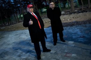 Los dobles de Trump y de Kim agradecen a los Juegos Olímpicos por su bienvenida