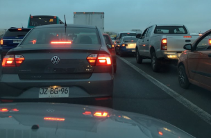 Accidente en Ruta 68 genera gran congestión vehicular camino a Valparaíso