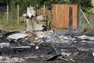 Sujetos quemaron cabaña en Lleu-Lleu y dejan mensaje alusivo a causa mapuche