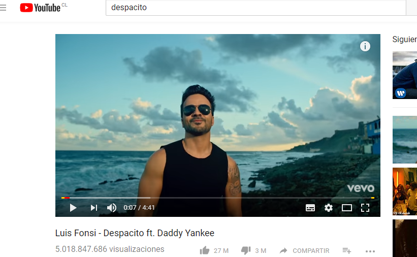 Algunos los aplaudieron: Hackers borraron a “Despacito” de Youtube