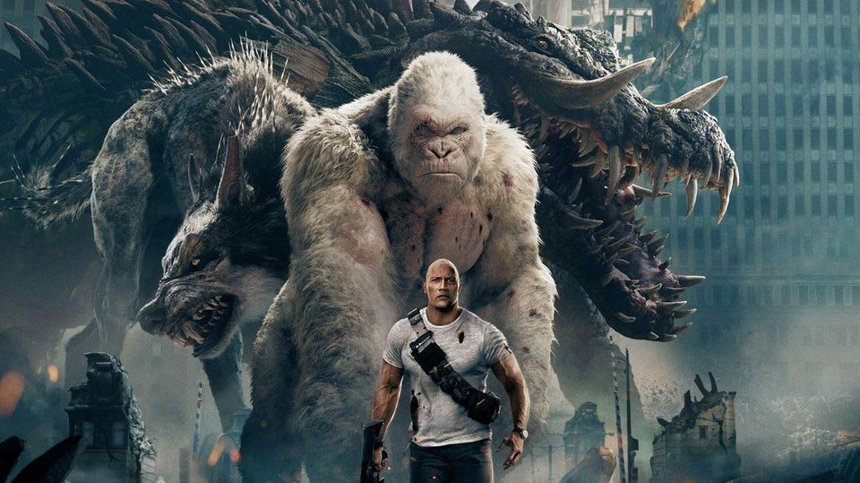 Los monstruos de “Rampage” azotan la taquilla norteamericana