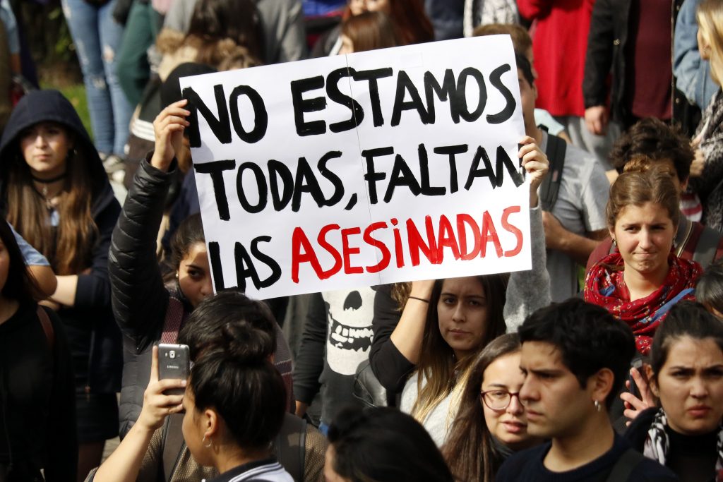 Marcha contra la violencia machista en Santiago