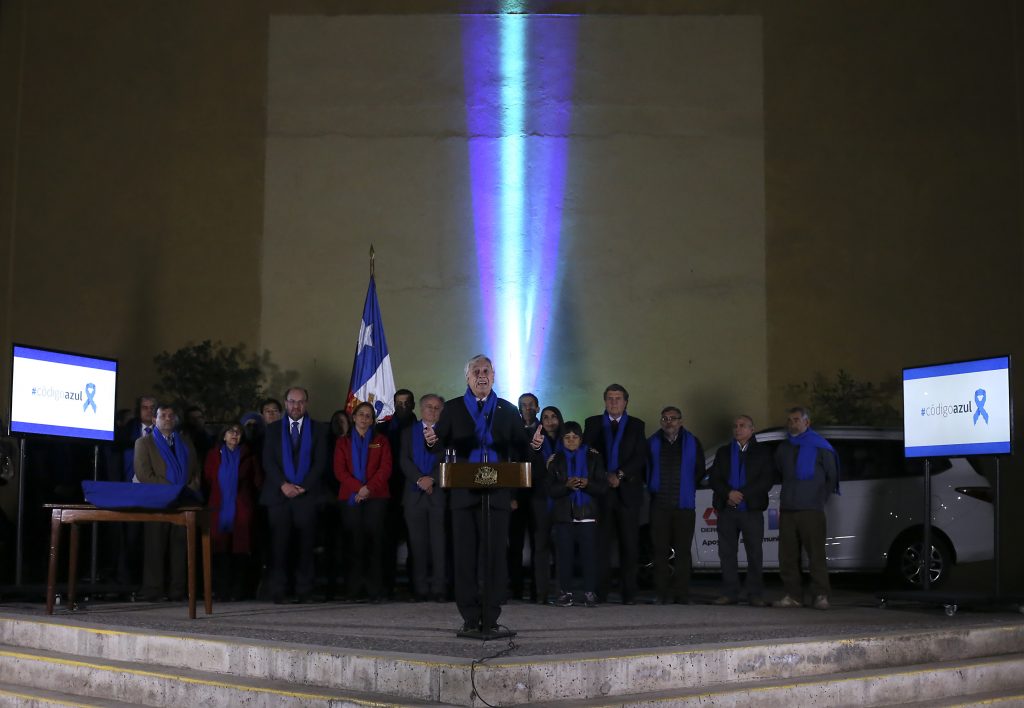 Piñera lanza Plan “Código Azul” para proteger a personas en situación de calle