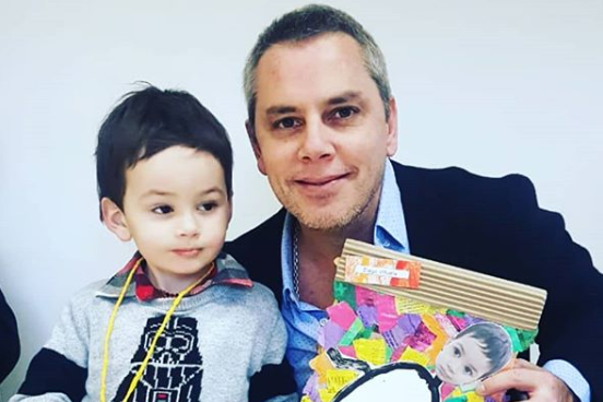 Viñuela sorprendió con invitado estrella en el cumpleaños de su hijo