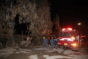 Un incendio afectó a cuatro viviendas en medio de la fiesta de La Tirana