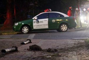 Persecución policial terminó con choque contra casa de Estación Central