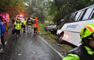 Cinco lesionados deja accidente de bus en Panguipulli