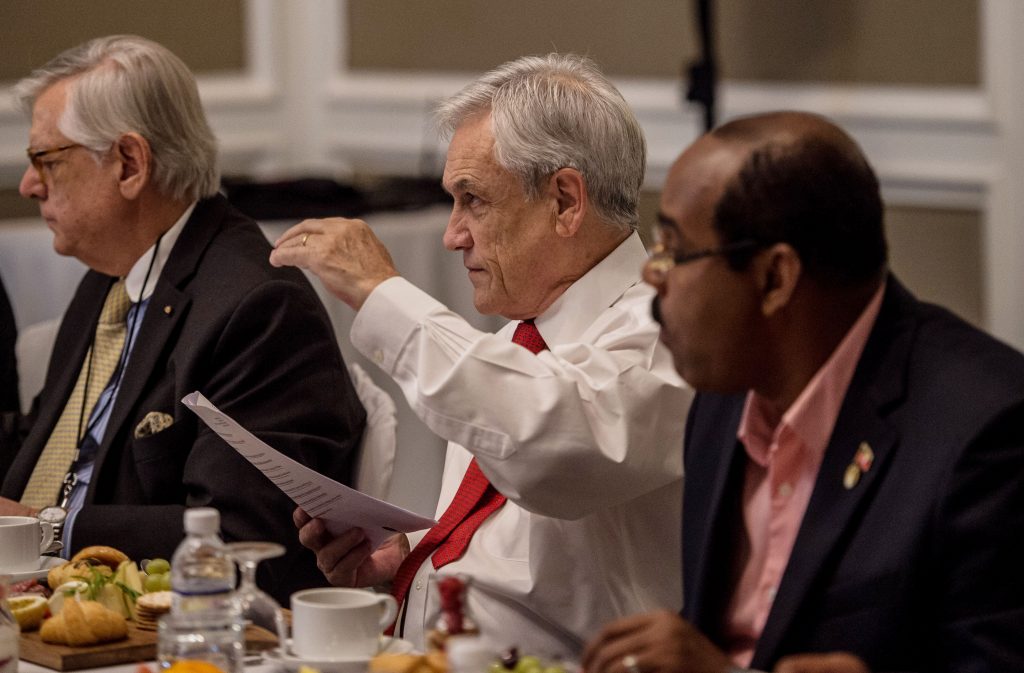 Piñera llama a liderar una “alianza en defensa de la democracia” por Nicaragua