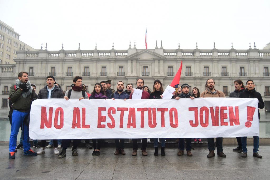 Juventudes socialista y comunista reclaman contra “Estatuto Joven”