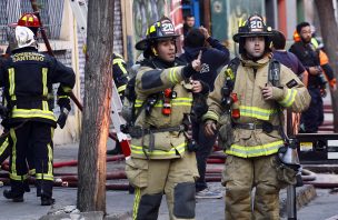 Un incendio de grandes proporciones afectó a una bodega en San Joaquín