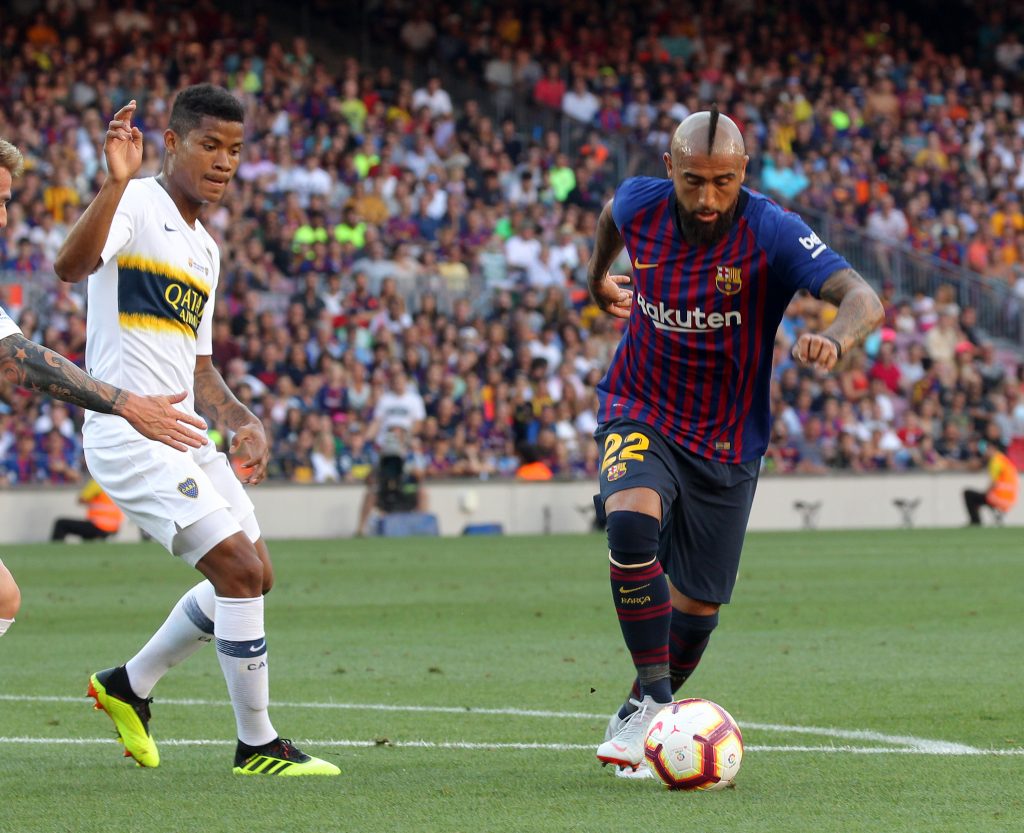 Vidal vería desde la banca el debut del Barcelona en La Liga