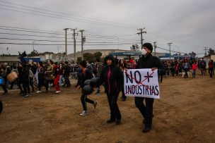 Masiva protesta ciudadana esta tarde en Quintero y Puchuncaví