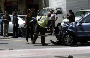 Colisión múltiple se registró esta mañana en la autopista Américo Vespucio Norte