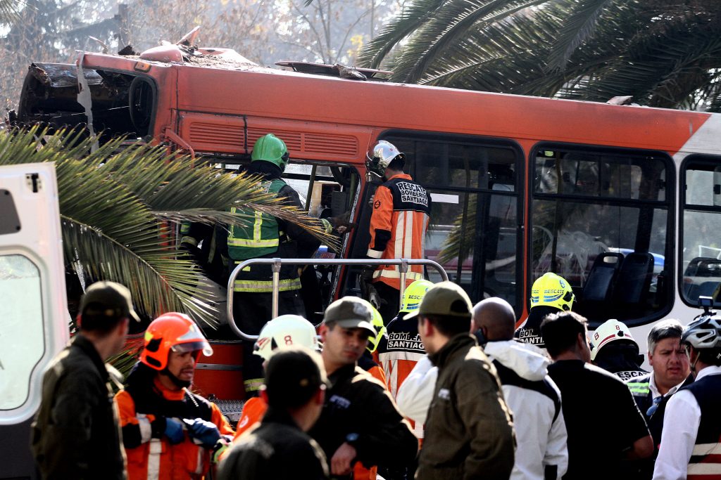 Accidentes en el Transantiago aumentan un 63% en los últimos dos años