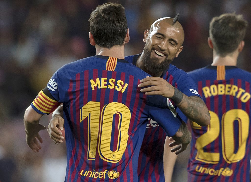 Messi: “Vidal juega muy bien, trabaja físicamente y ayuda en defensa”