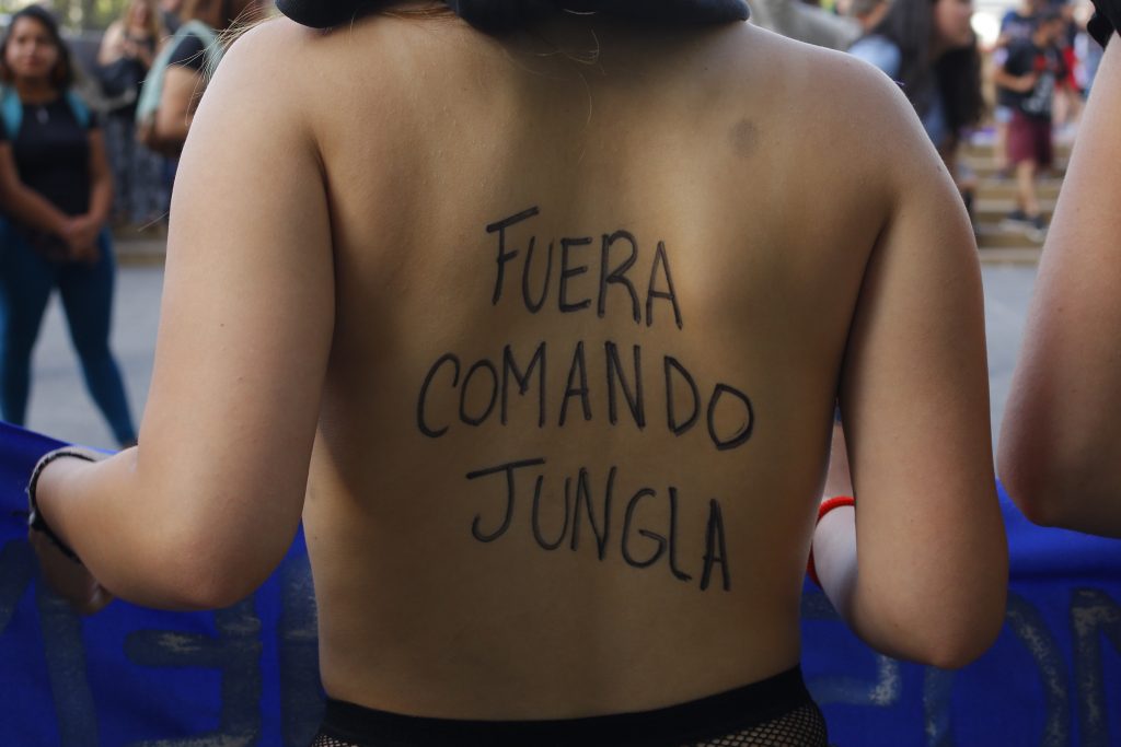 Feministas también exigieron la salida del Comando Jungla de La Araucanía