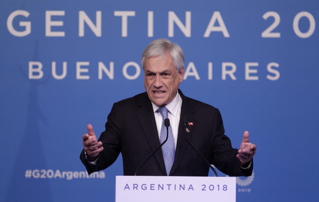 Presidente Piñera se refiere en los G20 al caso Catrillanca