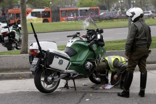 Carabinero en moto es atropellado por auto que se da a la fuga en San Bernardo