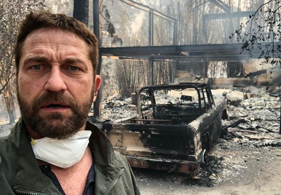 Gerard Butler muestra cómo quedó su casa por los incendios en California