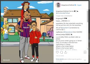 Arturo Vidal aparece en Instagram con su familia como los Simpsons