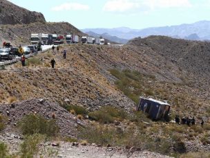 Accidente carretero en Uspallata 