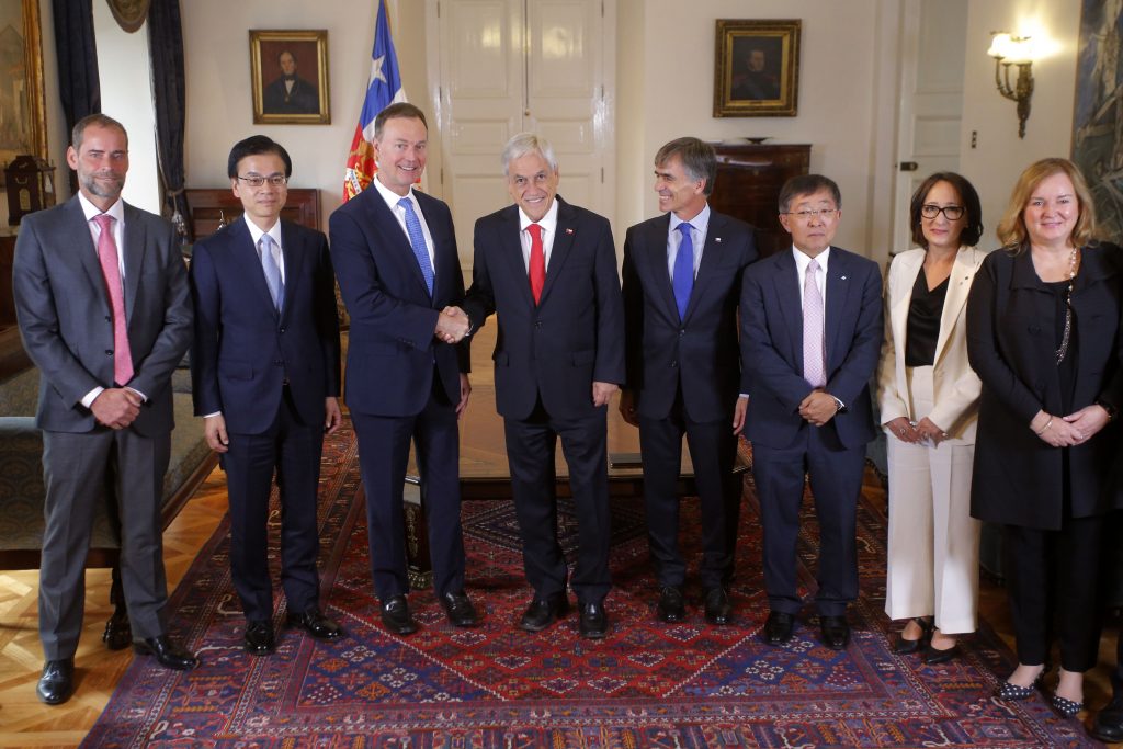 Presidente Piñera recibe a ejecutivos de la compañía minera Teck Resources