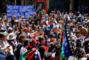 Mil personas en Temuco en marcha mapuche convocada por padre de Catrillanca