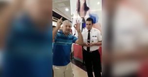 Hombre pierde el control en centro comercial y le grita al personal. Todo fue culpa de 