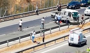 Tres heridos graves: colisión mantiene ruta Quilpue - Viña del Mar cortada