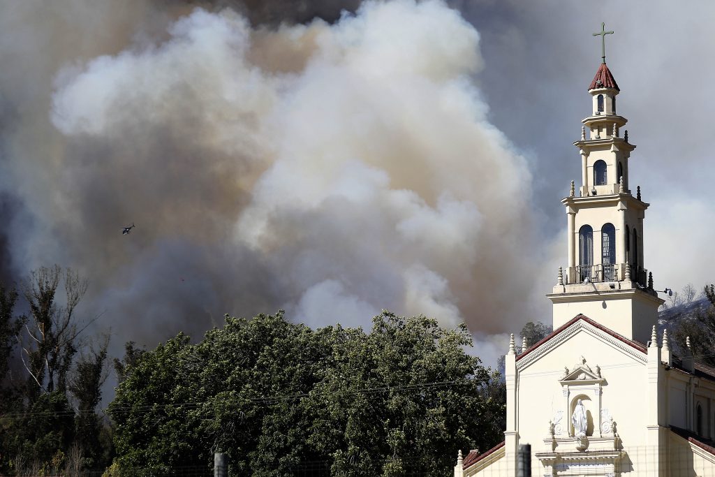 Murió el hombre sospechoso de iniciar incendio cerca de Santuario Lo Vásquez