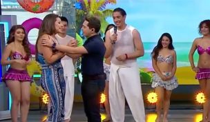 Coté Quintanilla y Karol Lucero vivieron incómodo momento en paso de baile: ella debió cubrirse