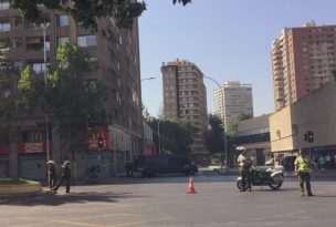 Artefacto sospechoso movilizó al GOPE en sector de Plaza Italia