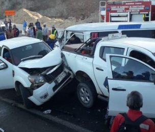 Violenta colisión múltiple deja 13 heridos en Constitución