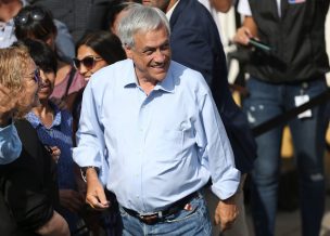 Presidente Piñera celebra que llueva 