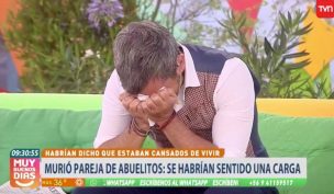 Cristián Sánchez se quebró y se cubrió el rostro al llorar por abuelos que pactaron morir