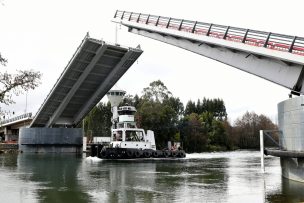 Hoy se realiza el cuarto alzamiento de los brazos del puente Cau Cau en Valdivia